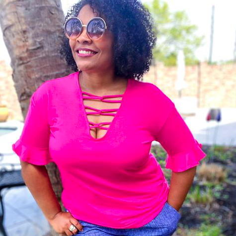 Good & Well Boutique FUCHSIA CRISS-CROSS TOP