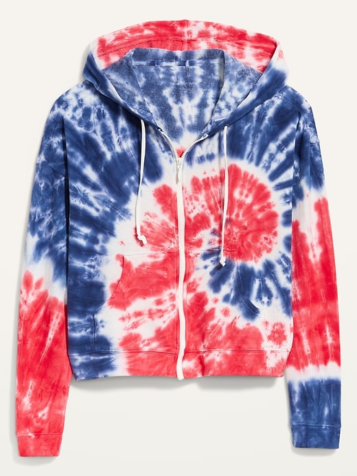 Old Navy Americana Tie-Dye Zip Hoodie for Women