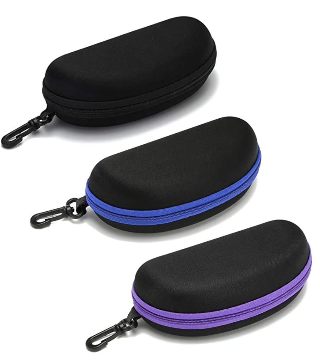 Amazon Sunglasses Case,(3 Pack) Portable Travel Zipper Eyeglasses Frame