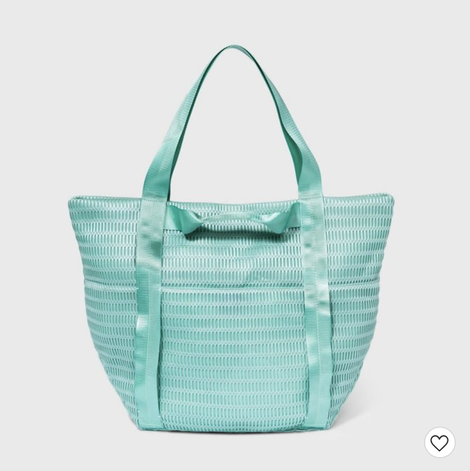Target Zip Closure Tote Handbag Blue Multi Color - Shade & Shore™
