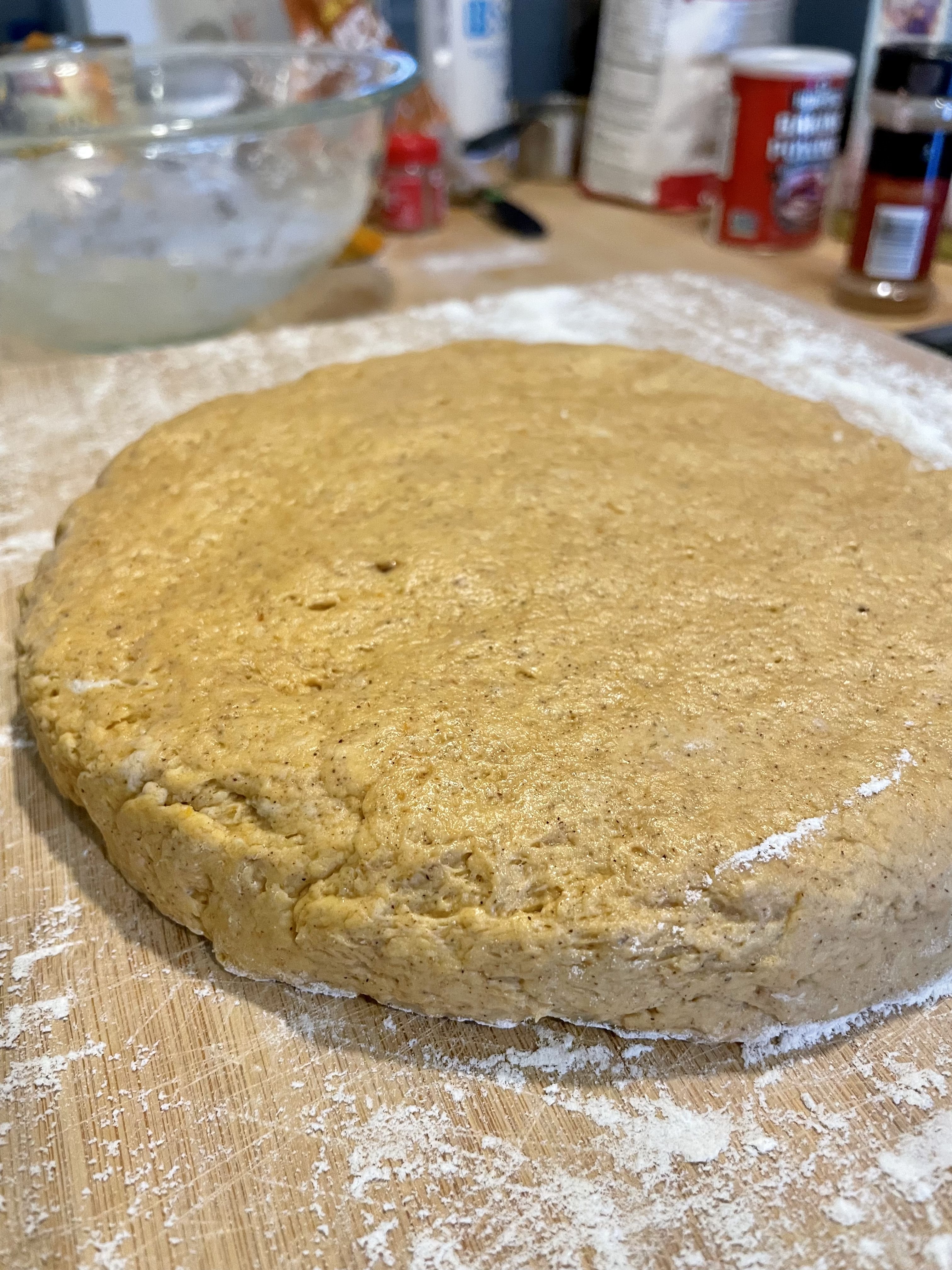Scone Dough Floured Surface