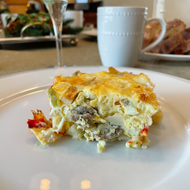 Breakfast Casserole Plated Brunch