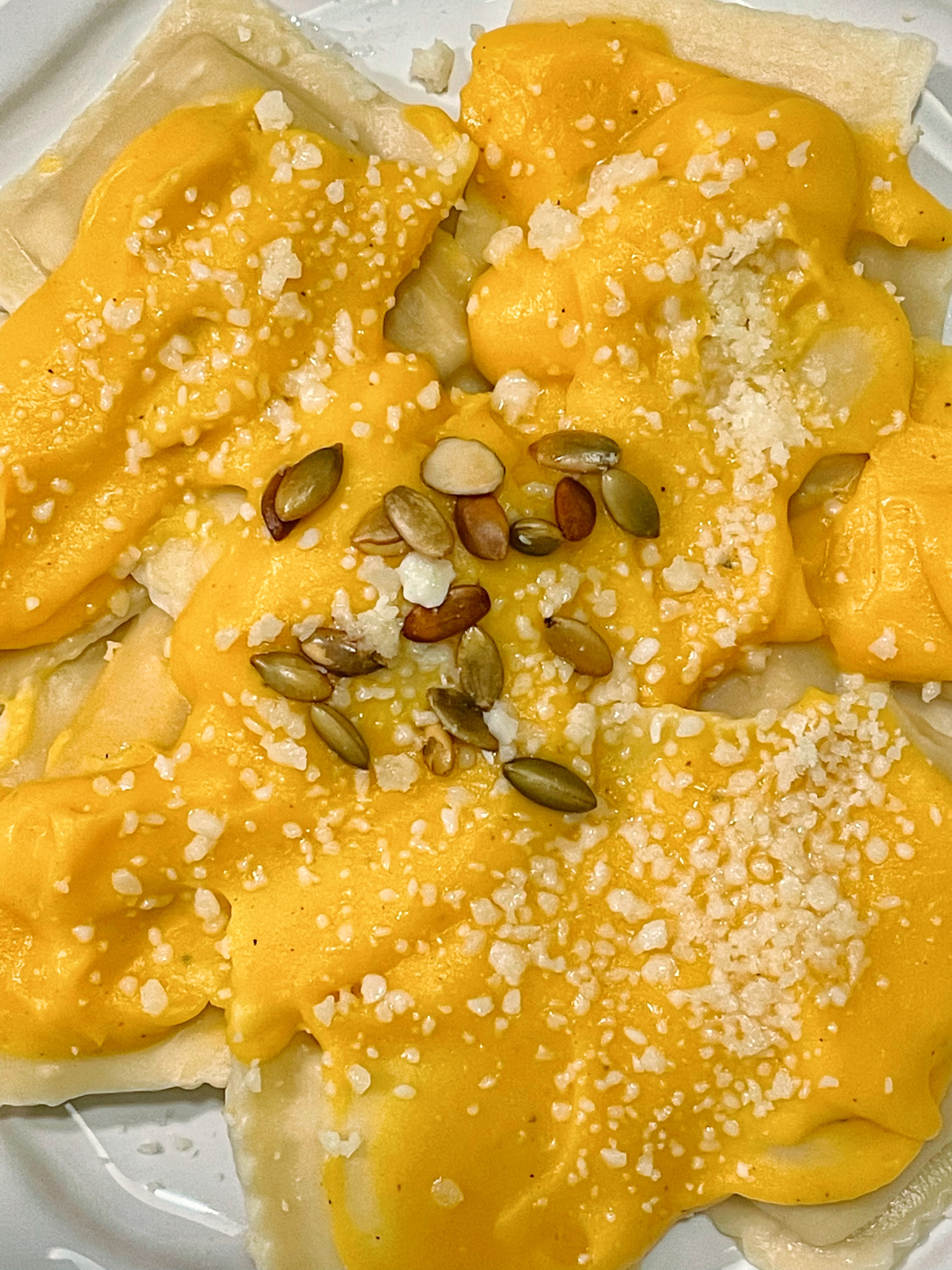 Butternut Squash Ravioli Sauce Pumpkin Seeds