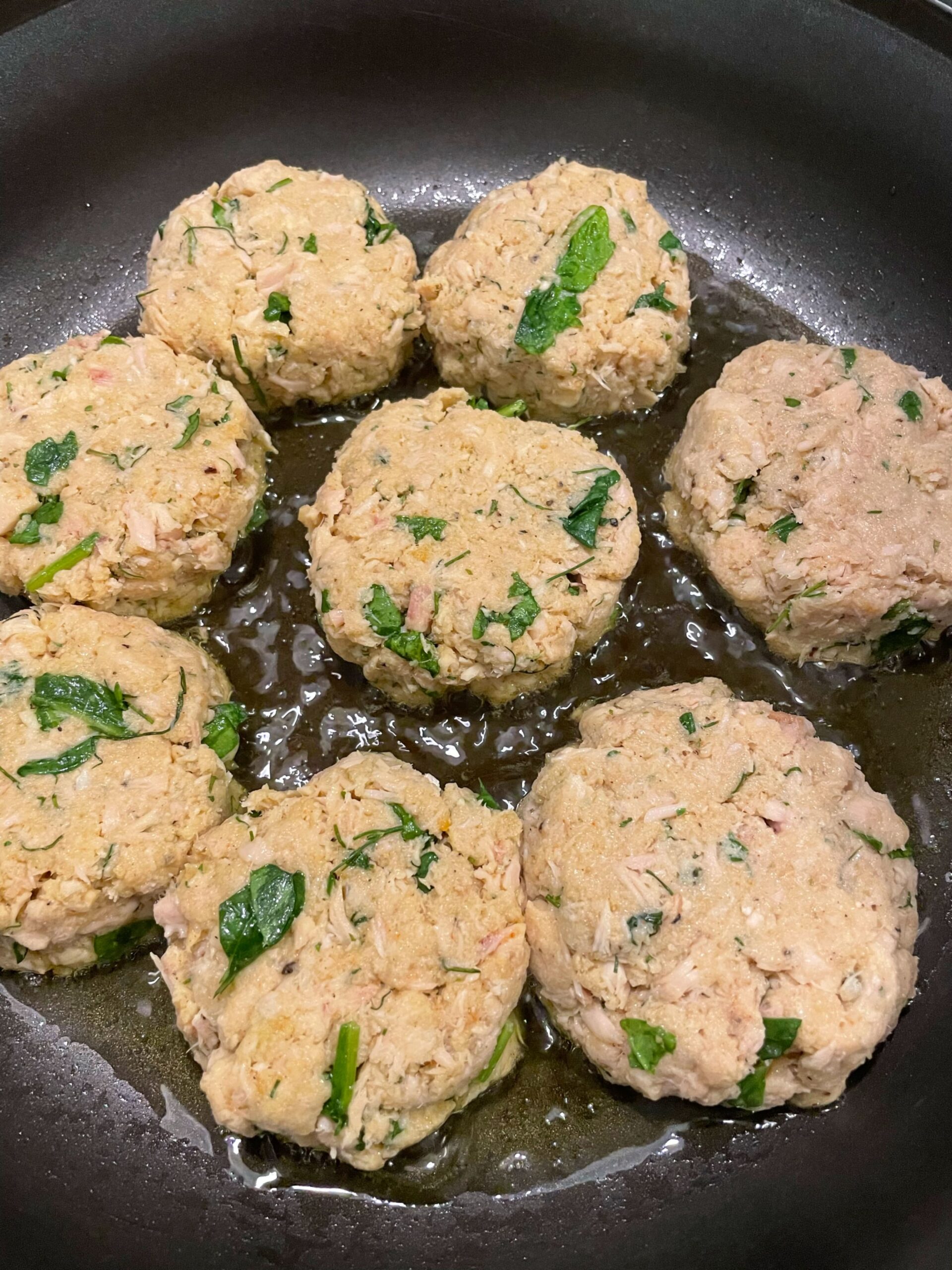 cooking fish cakes